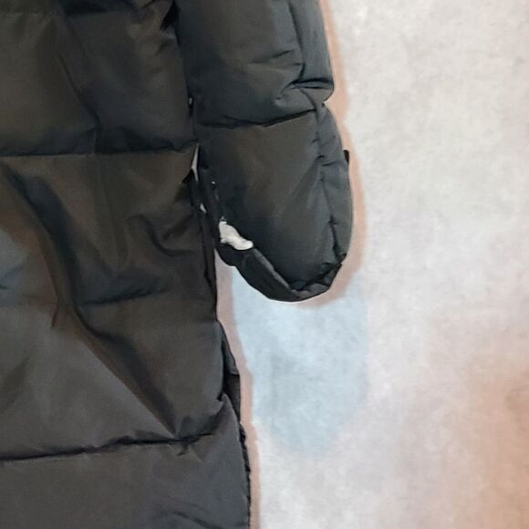 Bernardo Black Faux Fur Trimmed Puffer Jacket Size Large - Picture 6 of 8